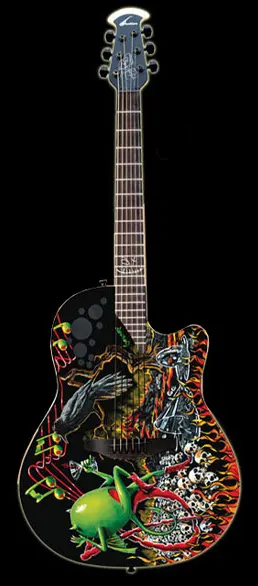 Miniature guitar DJ Ashba Bone Yard display collectibles for music lover