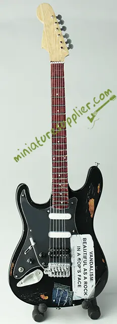 Miniature guitar replica Kurt Cobain Vandalism Nirvana