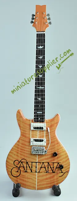 Miniature guitar replica Santana with Logo