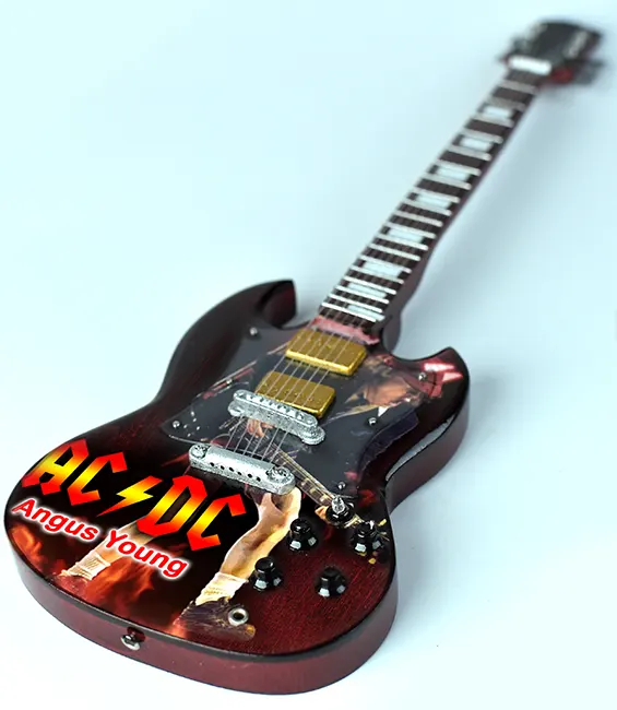Angus Young ACDC miniature guitar for sale