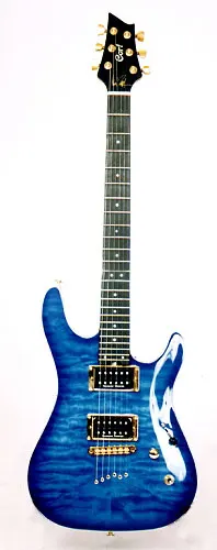 Miniature guitar display Neil Zaza Cort Blue