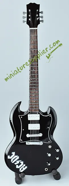 wholesale Miniature guitar Replica ACDC Angus Young Black guitar hand made production miniature guitar with beautiful quality finishing