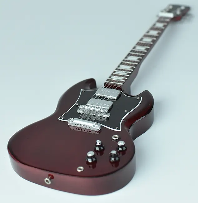 supply miniature guitar Angus Young ACDC guitarfrom Bali Indonesia, miniature guitar replica Angus Young ACDC guitar in handmade production and very cheap price