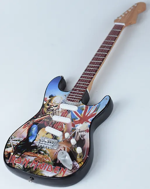 supply miniature guitar Iron Maiden Invasion of Rarities from Bali Indonesia, miniature guitar replica Iron Maiden Invasion of Rarities in handmade production and very cheap price