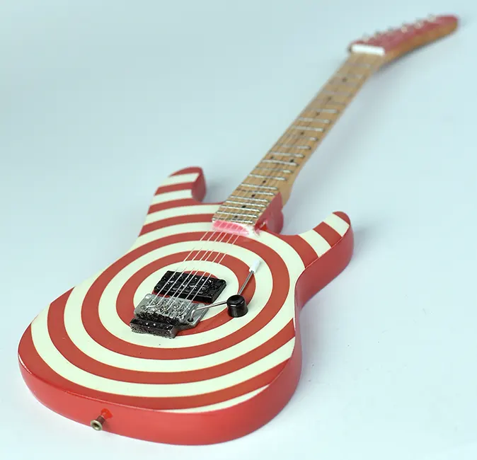 supply miniature guitar Eddie Ojeda Bull eye Twisted Sister in handmade production and very cheap price