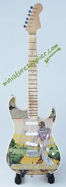 wholesale Miniature guitar Replica Elton John Goodbye Yellow Brick Road, hand made production miniature guitar with beautiful quality finishing