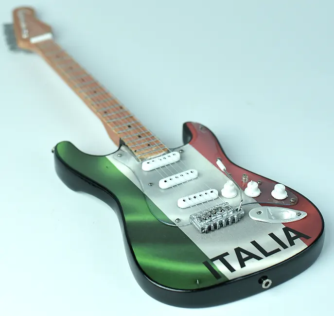 supply miniature guitar Italia Flag in handmade production and very cheap price