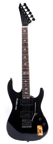 Miniature guitar display Metalica Kirk Hammett