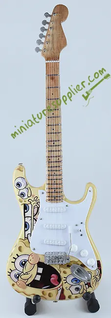 Miniature guitar replica Yellow SpongeBob