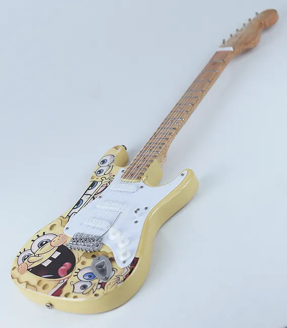 wholesale Miniature guitar replica Yellow SpongeBob