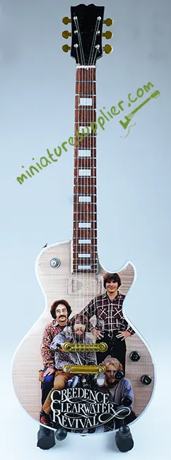 Miniature guitar display Creedence Clearwater Revival