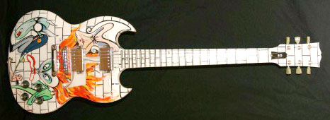 Replica miniature guitar electric made in Bali Indonesia