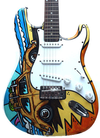 Replica miniature guitar electric made in Bali Indonesia