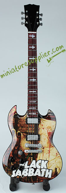 Miniature guitar replica Black Sabbath Mop Rules
