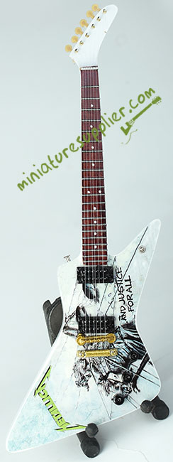 Miniature guitar James Hetfield Metallica ..And Juctice For All hand made in nice quality