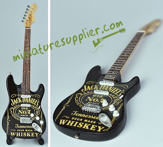 Miniature Electric Guitar Hennessy Cognac strat
