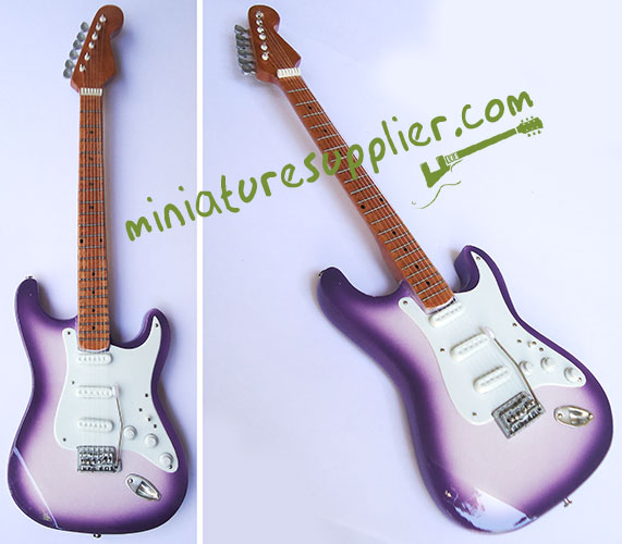 Miniature Guitar replica Strat Puple sunburst