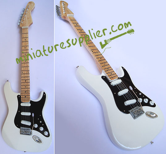 Miniature Guitar replica Strat White color
