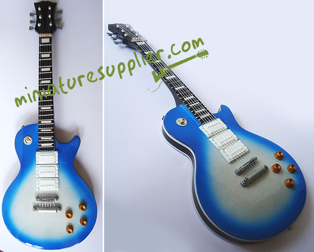 Miniature Guitar replica LP Blue sunburst color