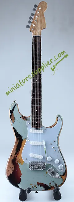 Miniature guitar Stratocaster vintage cosmic blue made in nice quality for sale