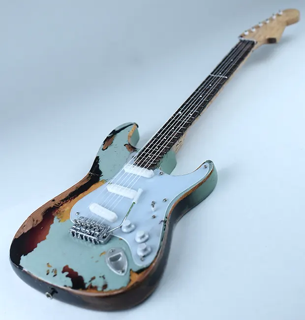 Stratocaster vintage cosmic blue miniature guitar for sale