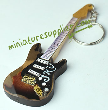Keyring guitar miniature made in Bali Indonesia
