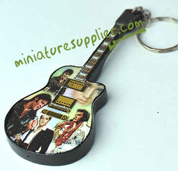 Keyring guitar miniature made in Bali Indonesia