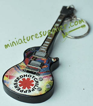 Keyring guitar miniature made in Bali Indonesia