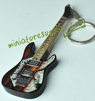 Keyring guitar miniature made in Bali Indonesia