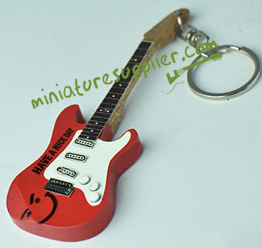 Keyring guitar miniature made in Bali Indonesia