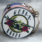 Drum Keyring Guns n Roses USA flag