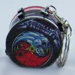 Drum Keyring Metallica Yin Yang flame skull