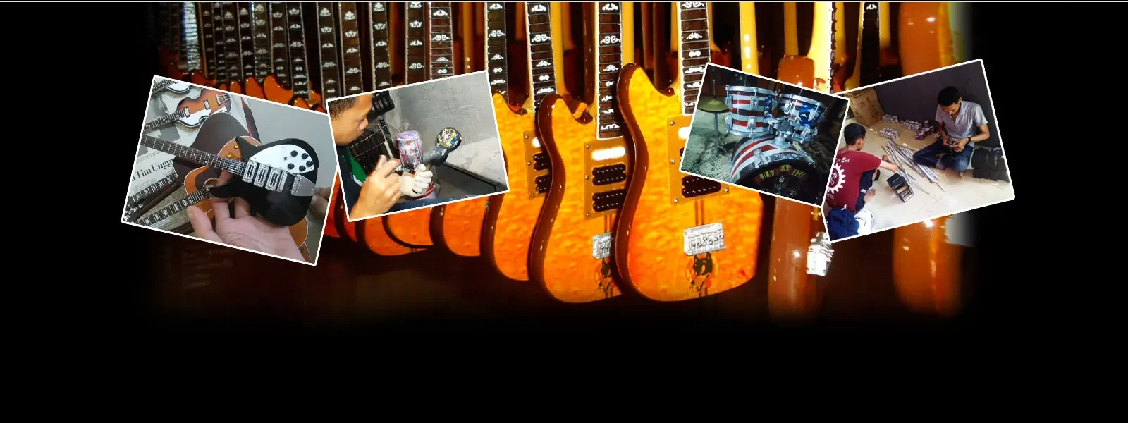 Handmade production miniature guitar replicas