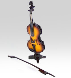 Miniature violin and miniature biola yellow sunburst 
