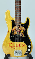 Miniature Precision bass guitar replica, Natural wood