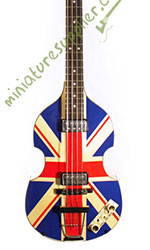 Miniature Bass hofner the beatles UK flag