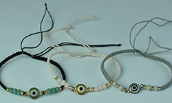 Bali bracelet mecrame brecalet with bead and resin round ornament cheap price