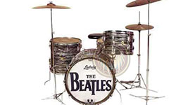 Miniture drum kits Replica the Beatles Black White