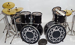 Miniature drum set Pearl double bass flor