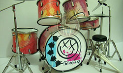 Blink 182 drum set miniature replica, made in Indonesia