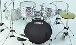 Miniature Drum kits replica Yamaha silver