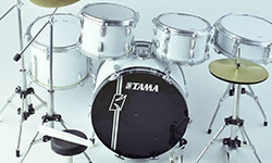 Tama White miniature drum set for sale