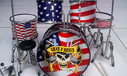  Guns N Roses UK Flagr miniature drum set for sale