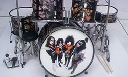 Kiss, Peter Criss  Drums miniature drum set double bass 