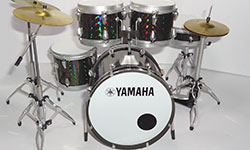 miniature drum kit Yamaha - Black hologram color for sale