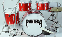 miniature drum kit Pantera - Red color skin drum for sale
