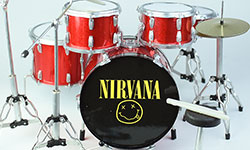 Miniature drum set for sale Dave Grohl red color drum - Nirvana