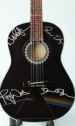 production miniature guitar acoustic replica Pink Floyd with signature
