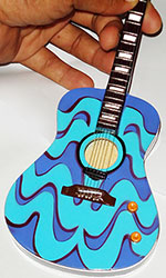John Lennon Blue Miniature acoustic guitar made in Indonesia