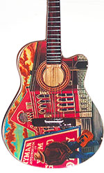 miniature guitar Chet Atkins Man in town acoustic replica